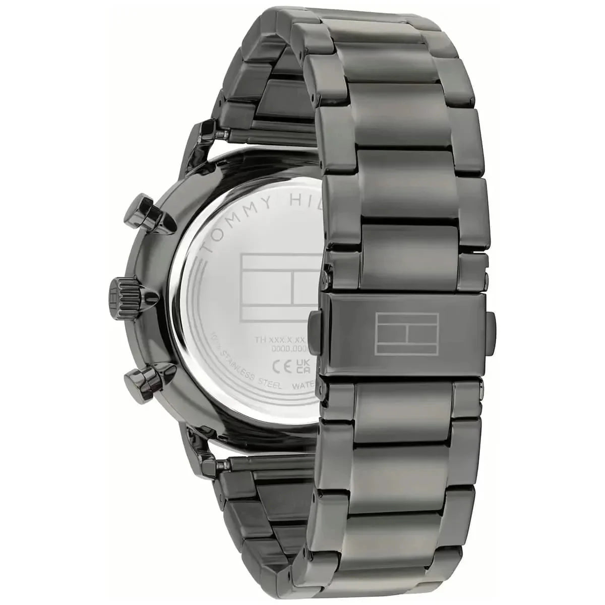 Tommy Hilfiger 1710569 Men’s Multi-Function Watch – Blue Skeleton Dial & Gunmetal Stainless-Steel Bracelet