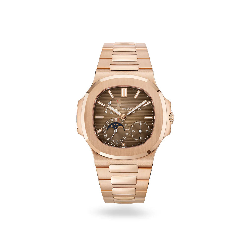 Patek Philippe Nautilus Moonphase Rose Gold Brown Dial 40mm - Mirror Original