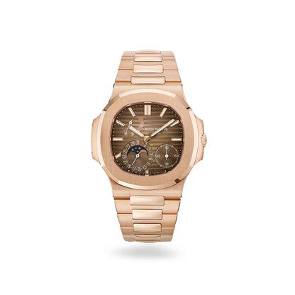 Patek Philippe Nautilus Moonphase Rose Gold Brown Dial 40mm - Mirror Original