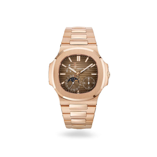 Patek Philippe Nautilus Moonphase Rose Gold Brown Dial 40mm - Mirror Original